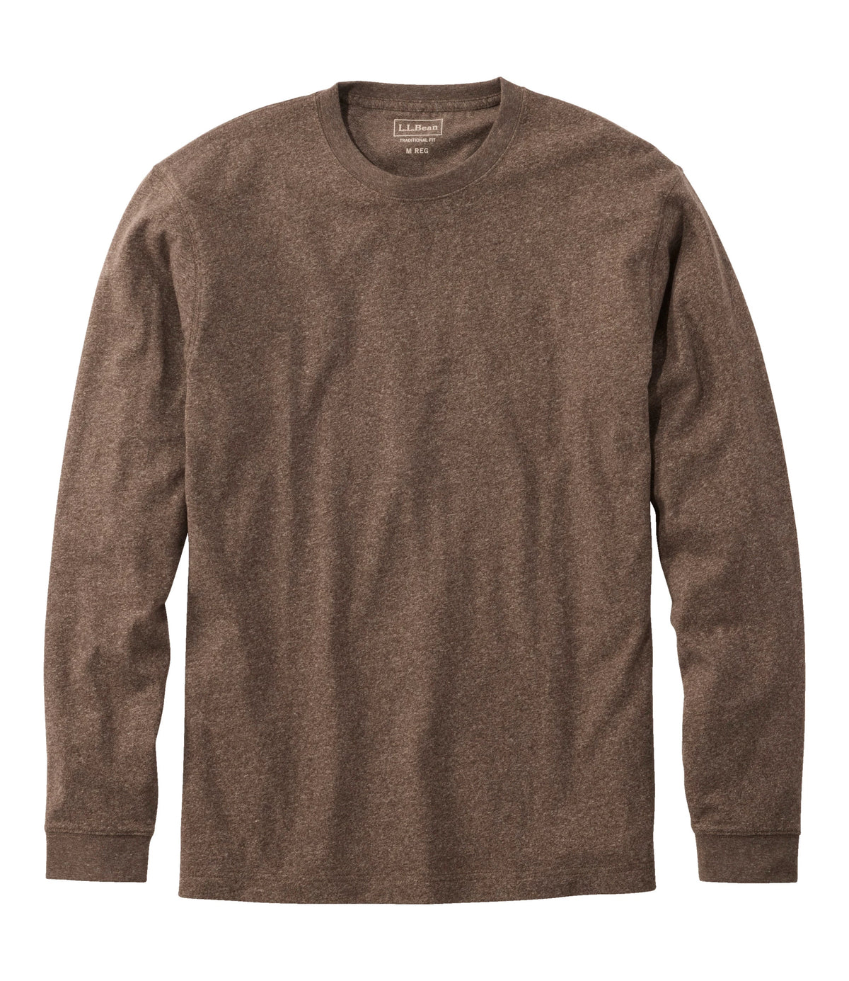 Men's Long-Sleeve Cotton Crewneck T-Shirt - Black