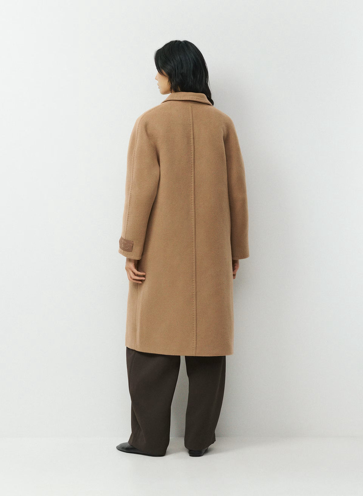 Double-Breasted Wool Cashmere Coat - Herringbone
