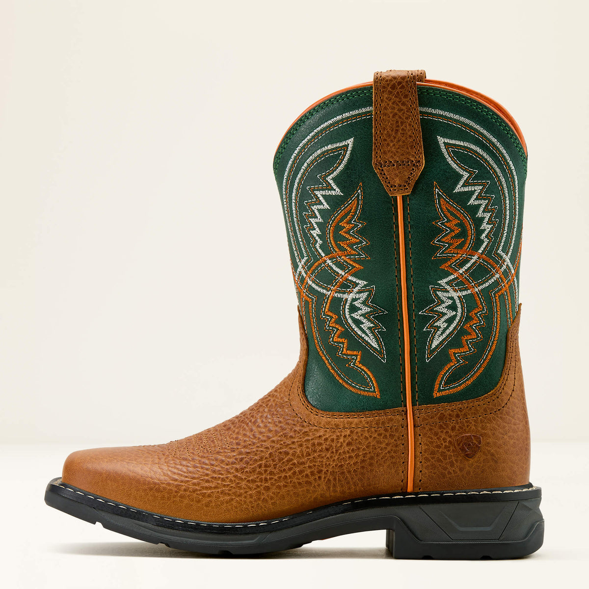 Kids' Wide Square Toe Western Boots - Tan