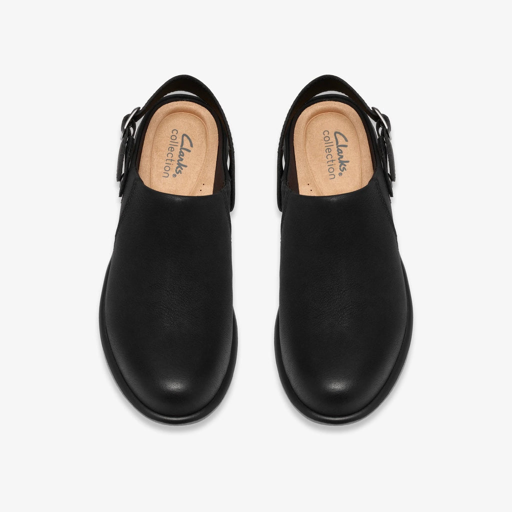 Leather Convertible Mule - Black