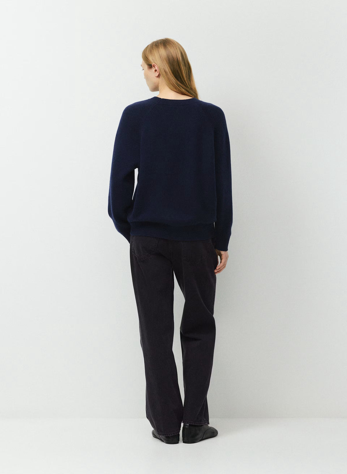 Wool Cashmere Raglan Sweater - Olive