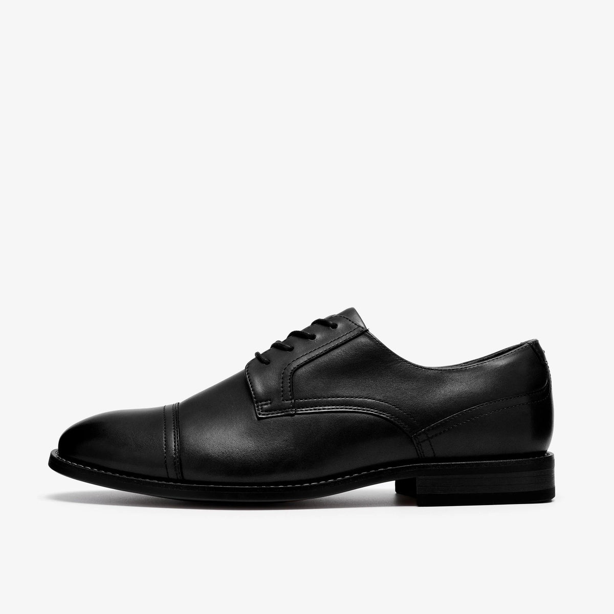 Leather Cap-Toe Oxford - Black
