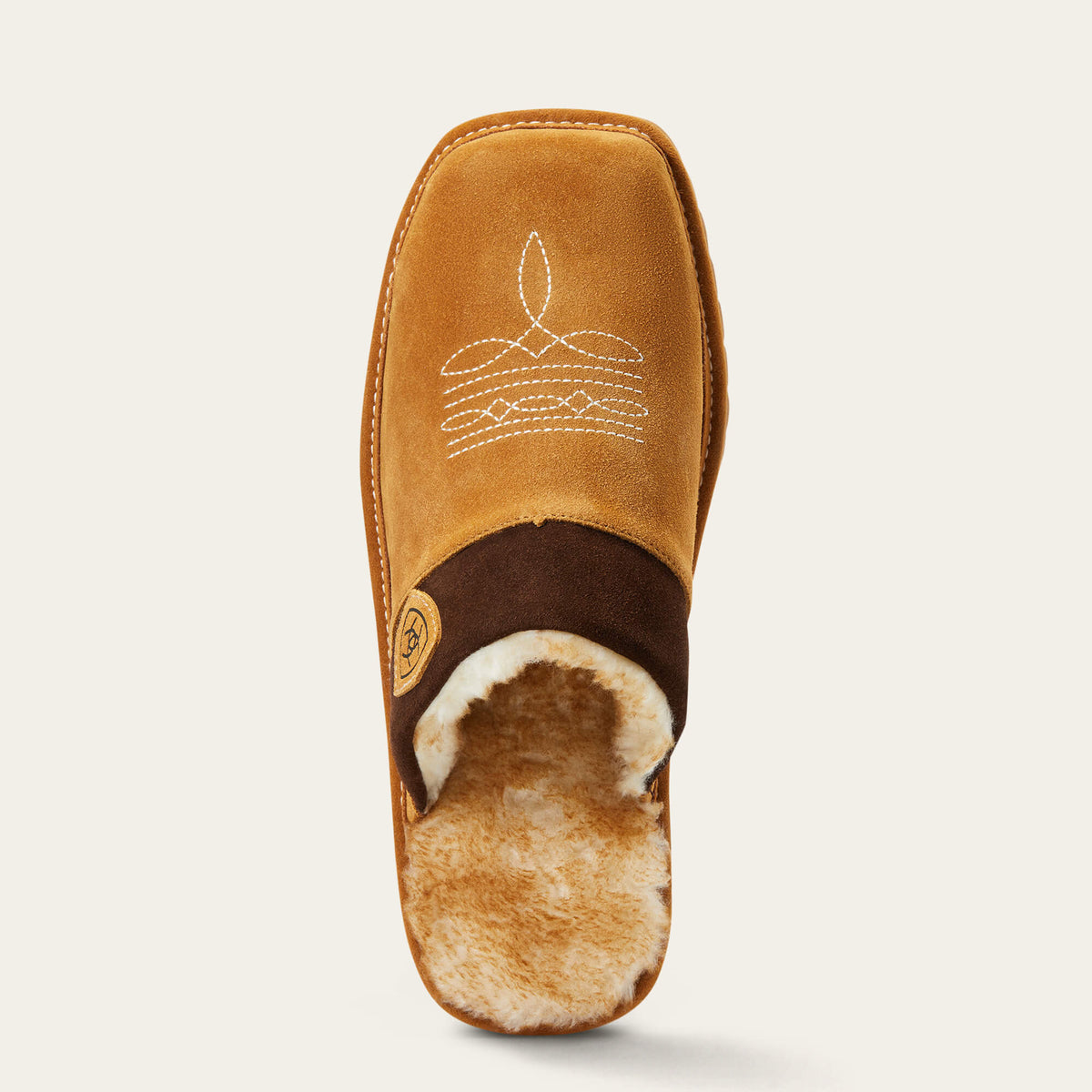 Men's Suede Square Toe Slipper - Chestnut