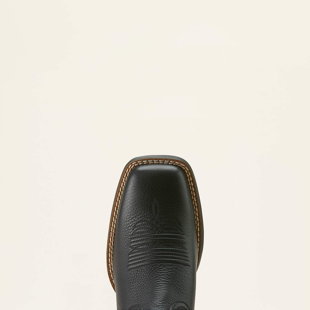 Women's Leather Wide Square Toe Western Boot