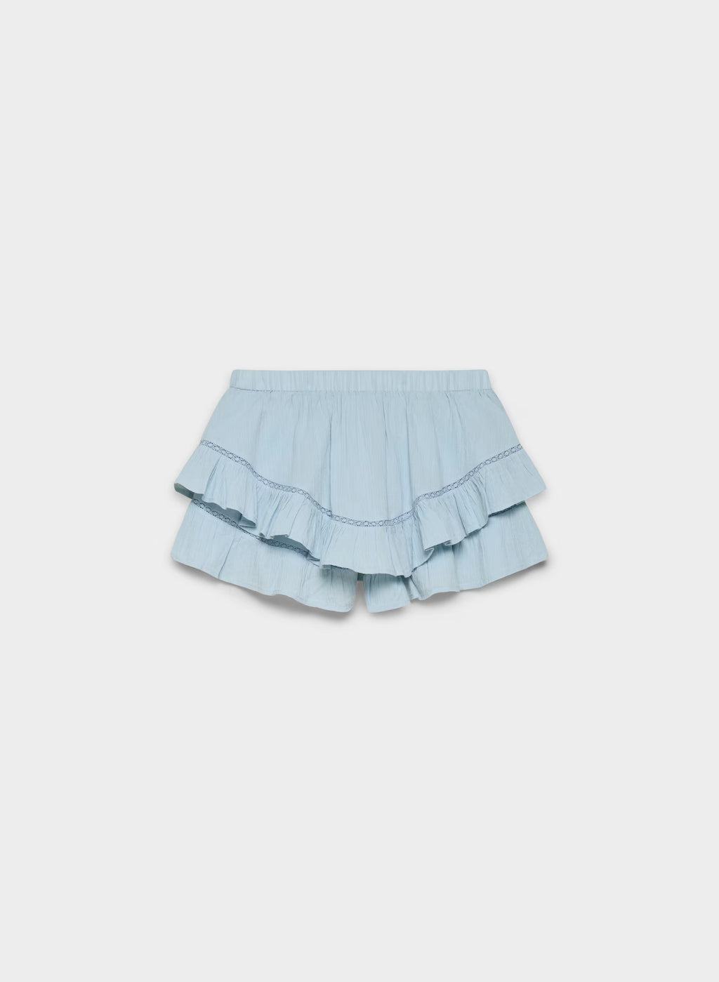 Relaxed Cotton Micro Skort - Ripple Blue