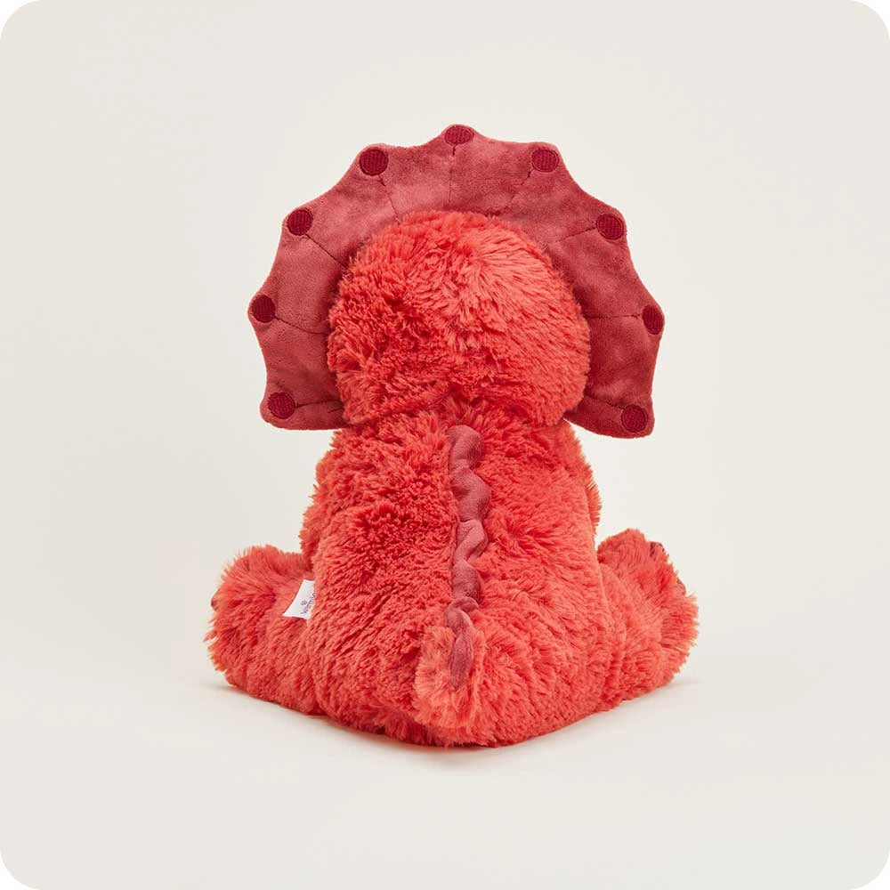 Red Triceratops Microwavable Plush
