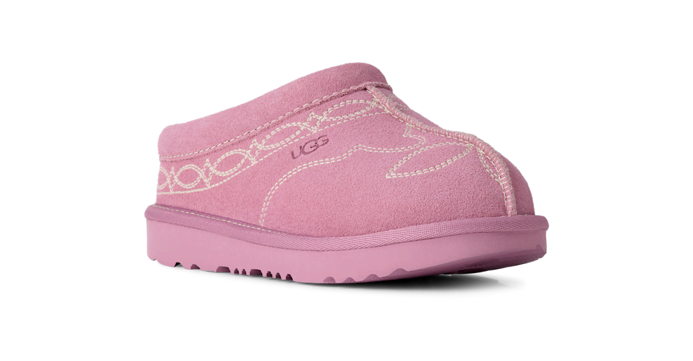 Kids' Suede Slip-On Slipper - Dusty Orchid