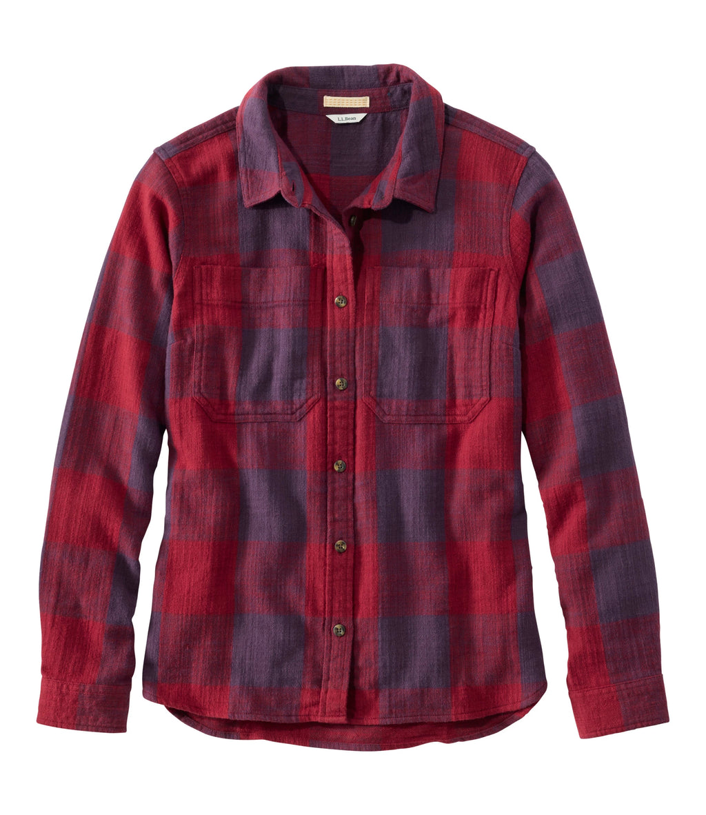 Women's Brushed Cotton Flannel Shirt - Natural