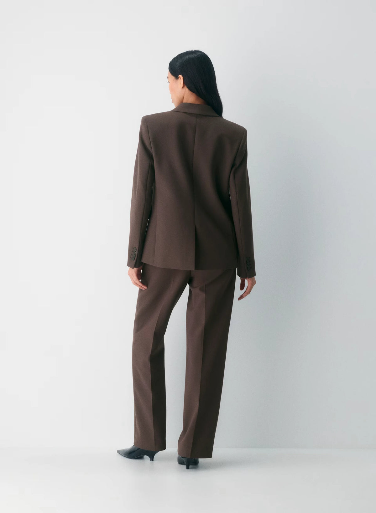 Single-Breasted Stretch Blazer - Check