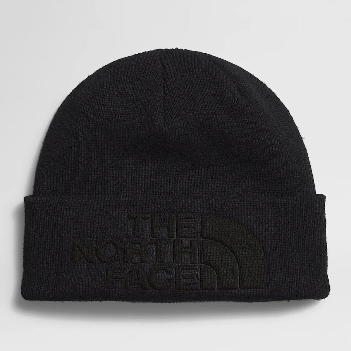 Embossed Knit Beanie - Black