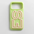 Custom Bright Green and Light Pink Phone Case