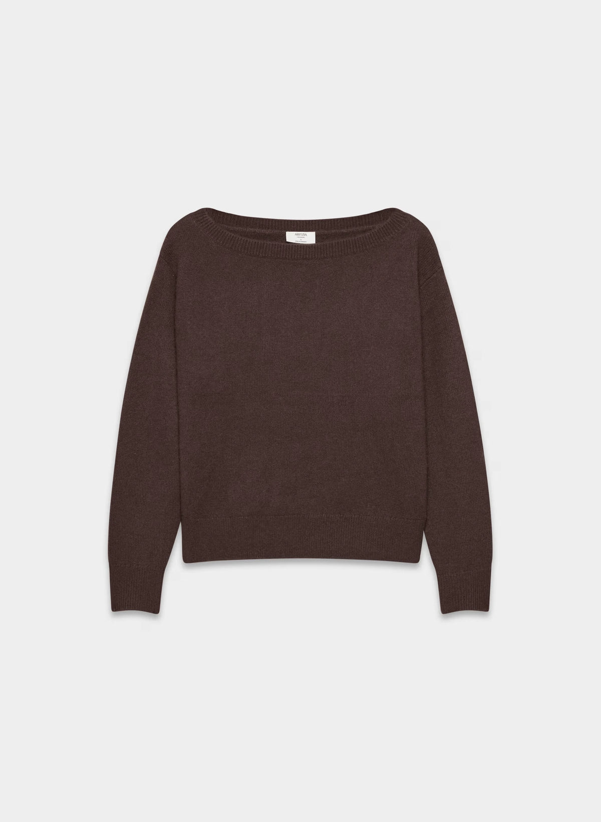 Cashmere Boatneck Sweater - Heather Gray