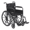 Drive Medicals Silver Sport 1 Wheelchair With Full Arms And Swing Away Removable Footrest - Silver Sport 1