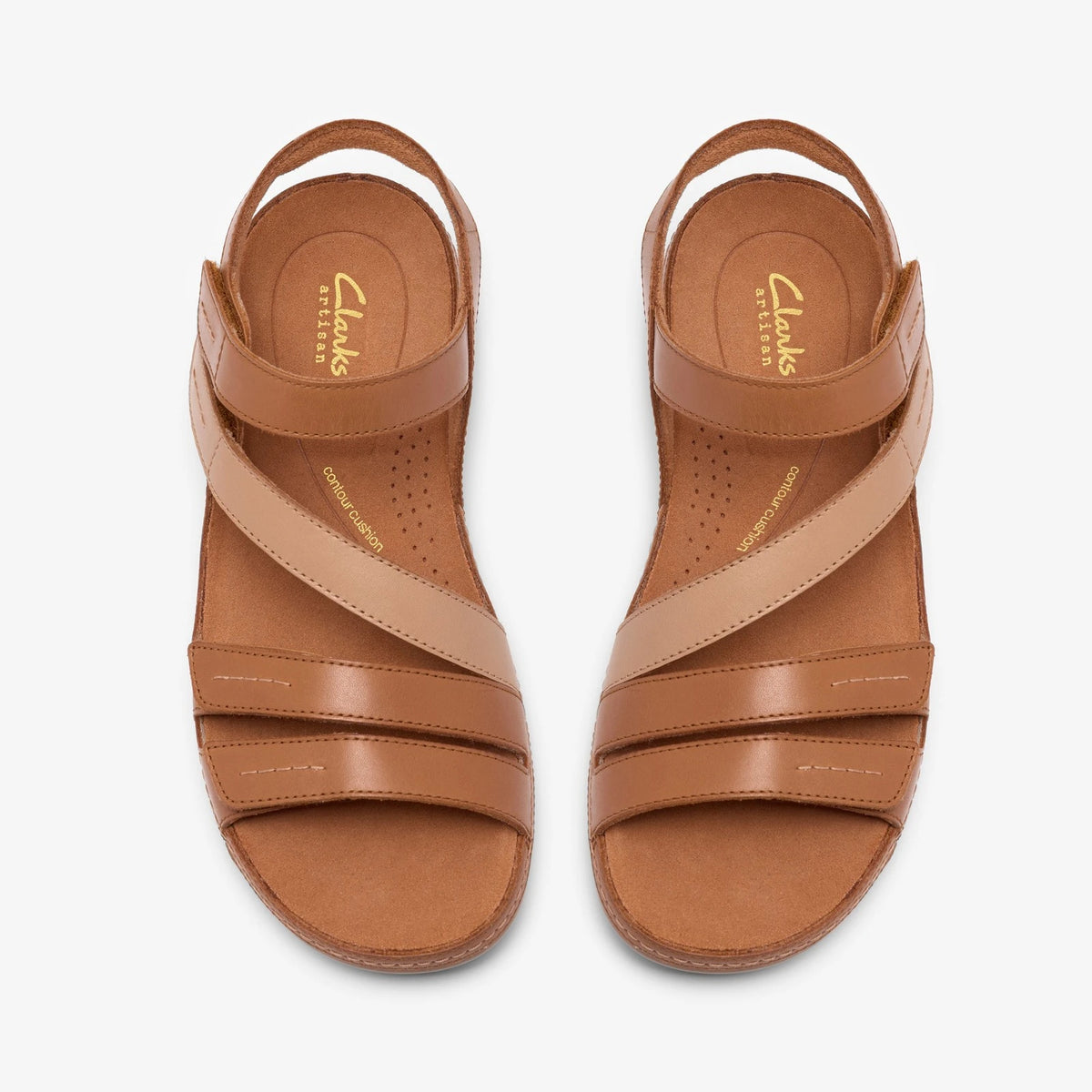 Women's Leather Strappy Sandal - Beige