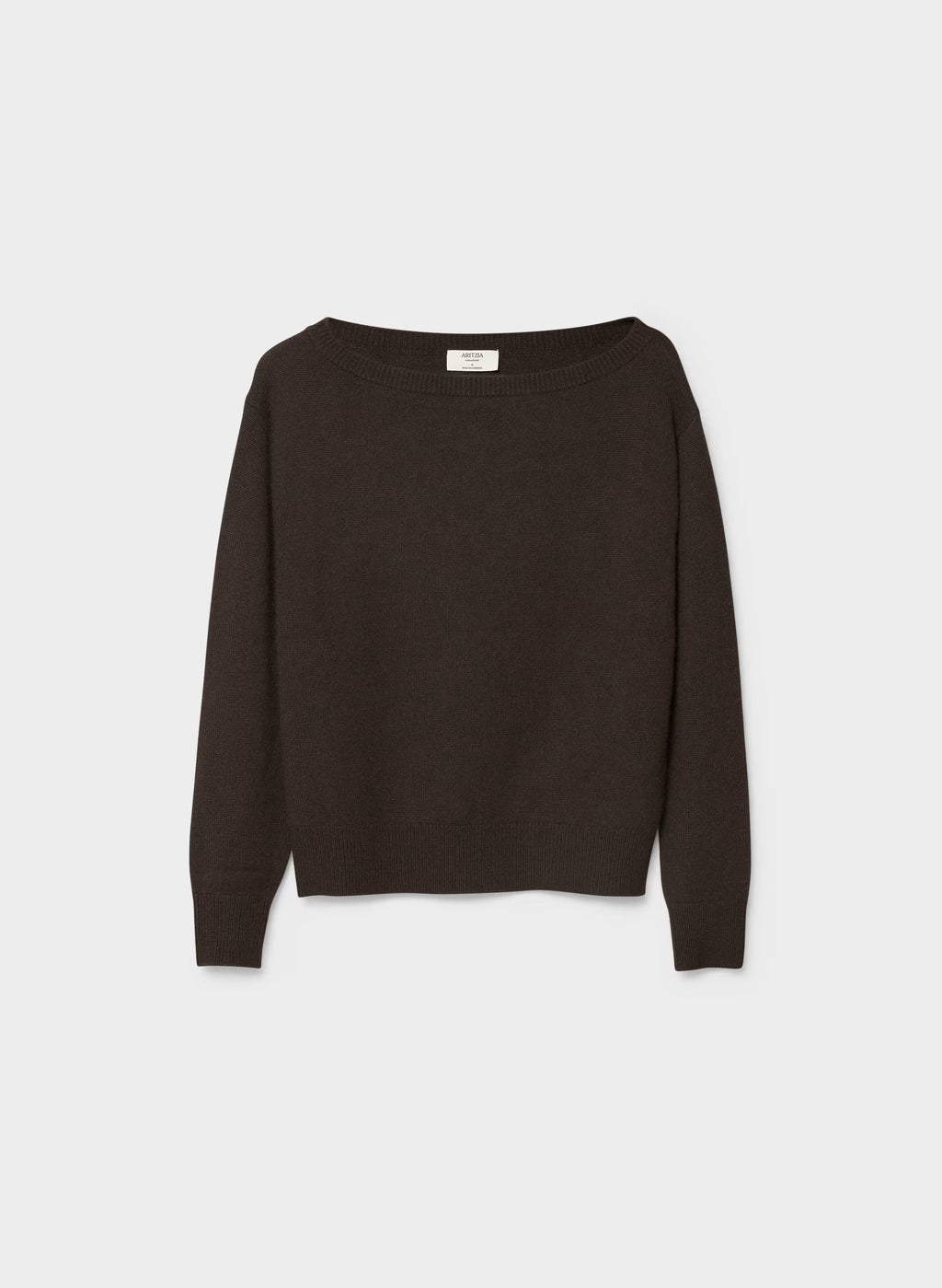 Cashmere Boatneck Sweater - Heather Gray