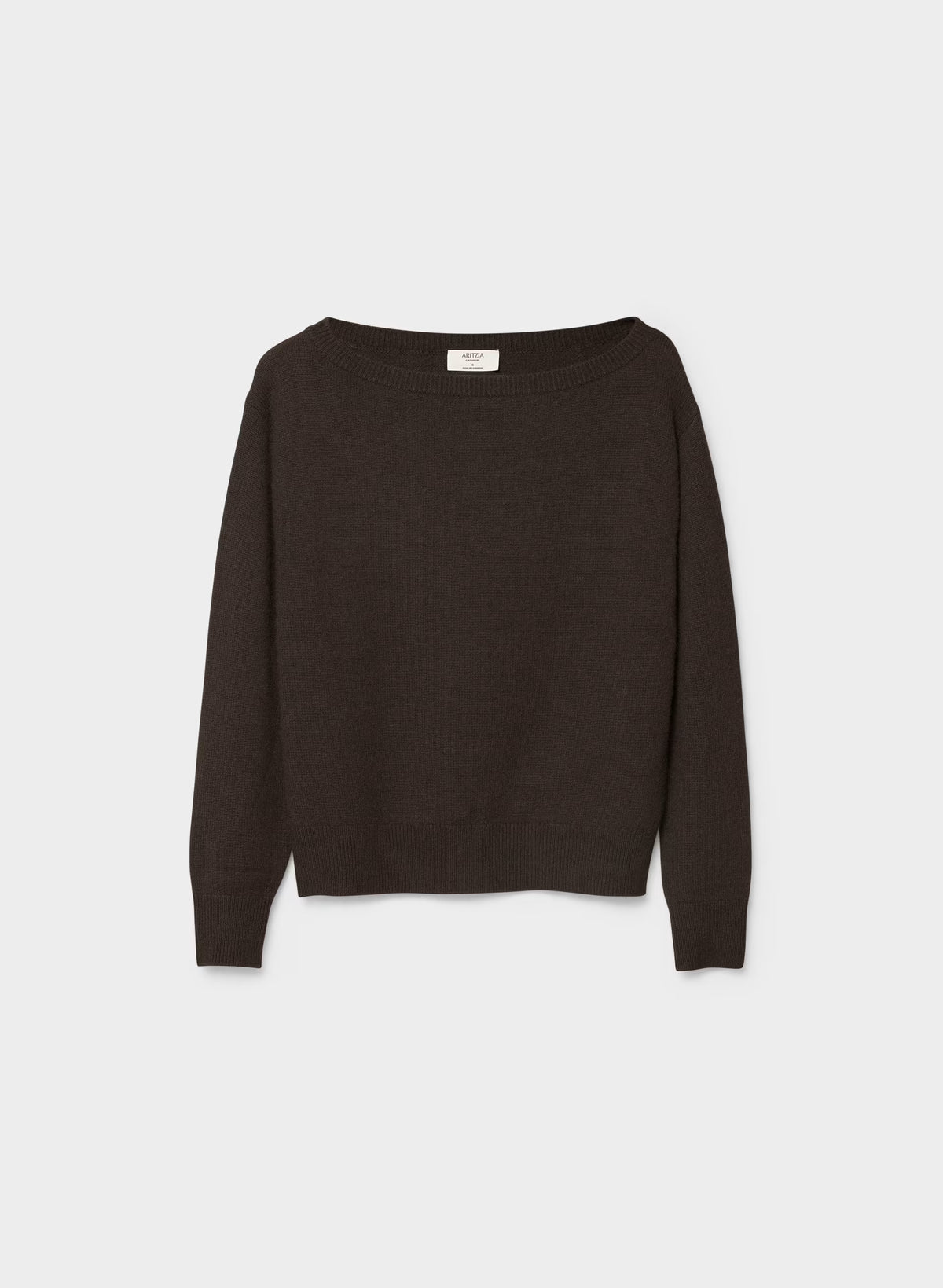 Cashmere Boatneck Sweater - Heather Gray