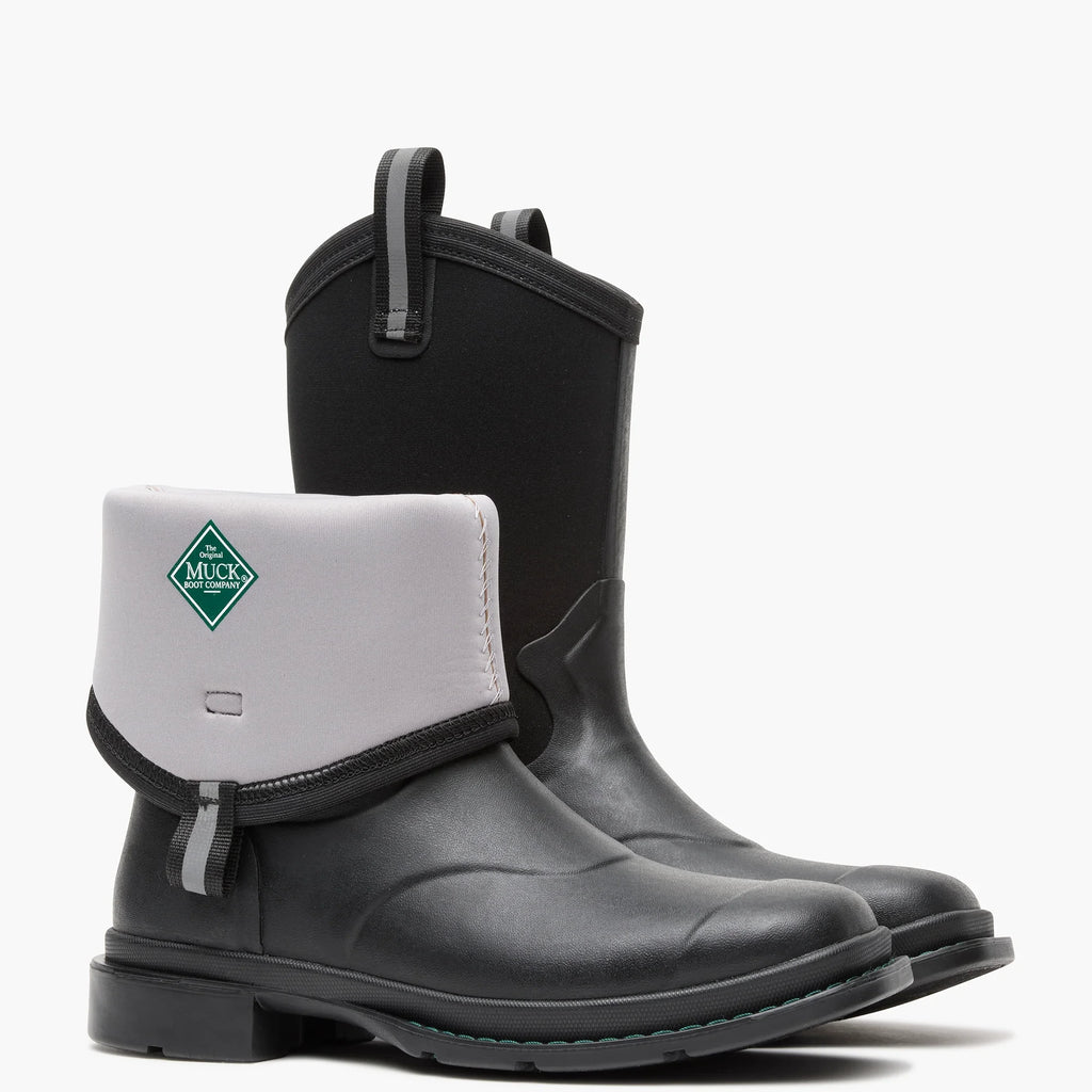 Women's Waterproof Western Work Boots - Black