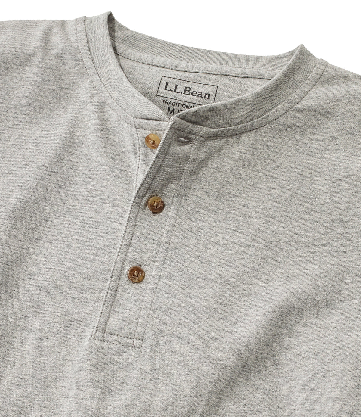 Men's Long-Sleeve Cotton Henley Shirt - Blue