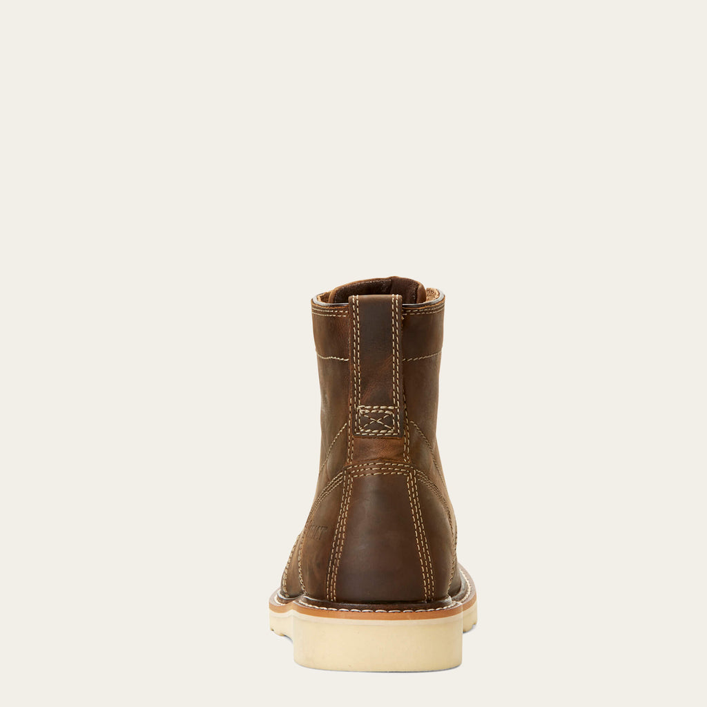 Men's Leather Lace-Up Work Boots - Tan
