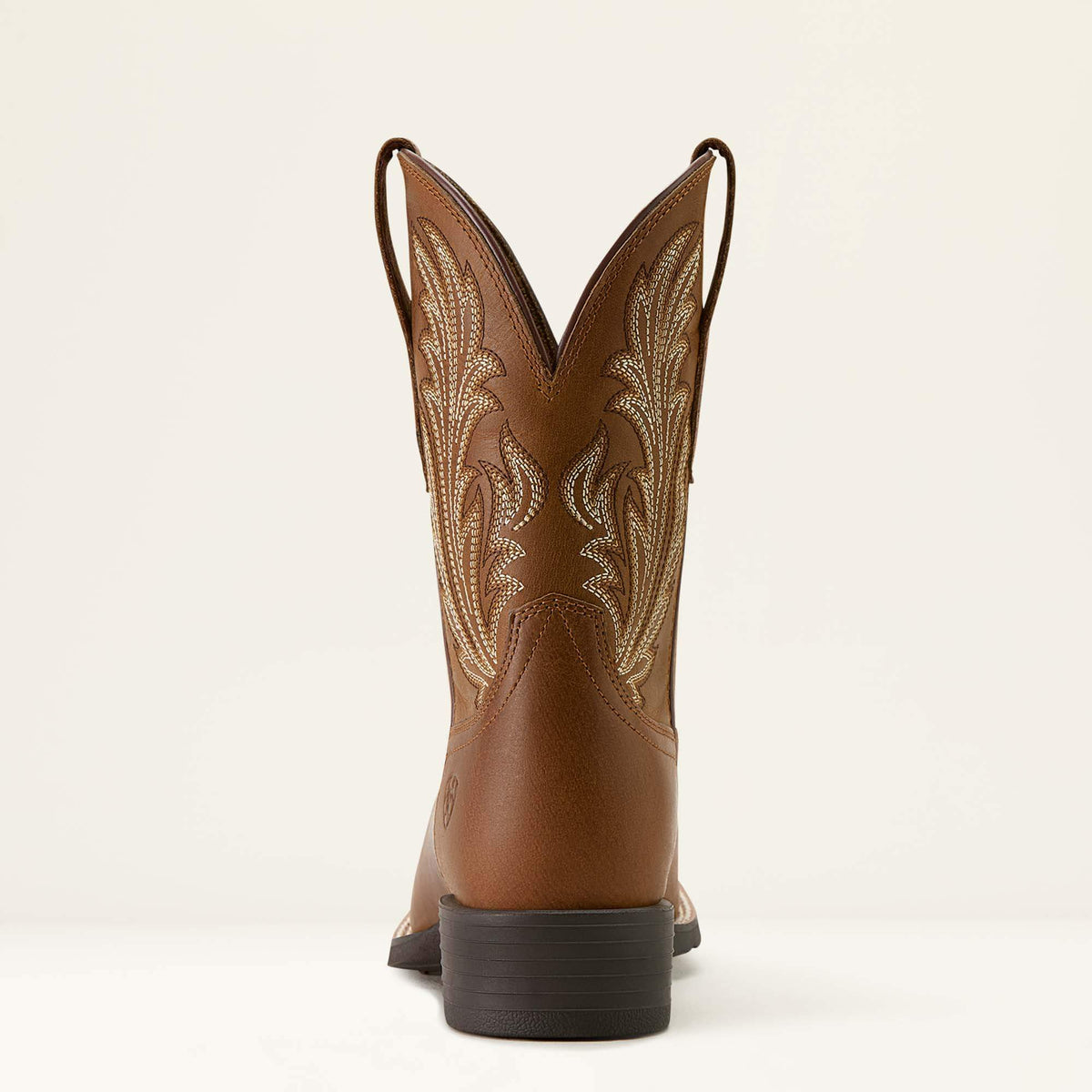 Women's Leather Wide Square Toe Western Boot