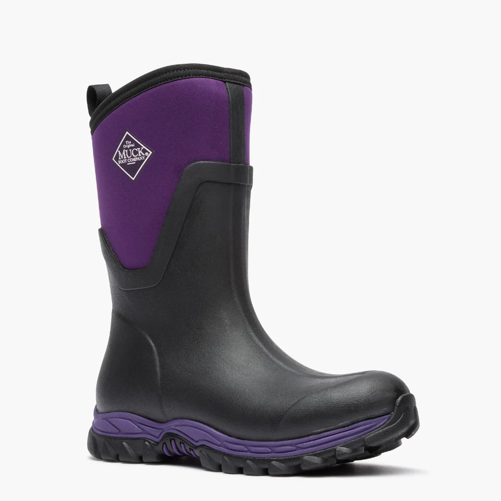 Women's Insulated Waterproof Mid Winter Boot - Black Purple