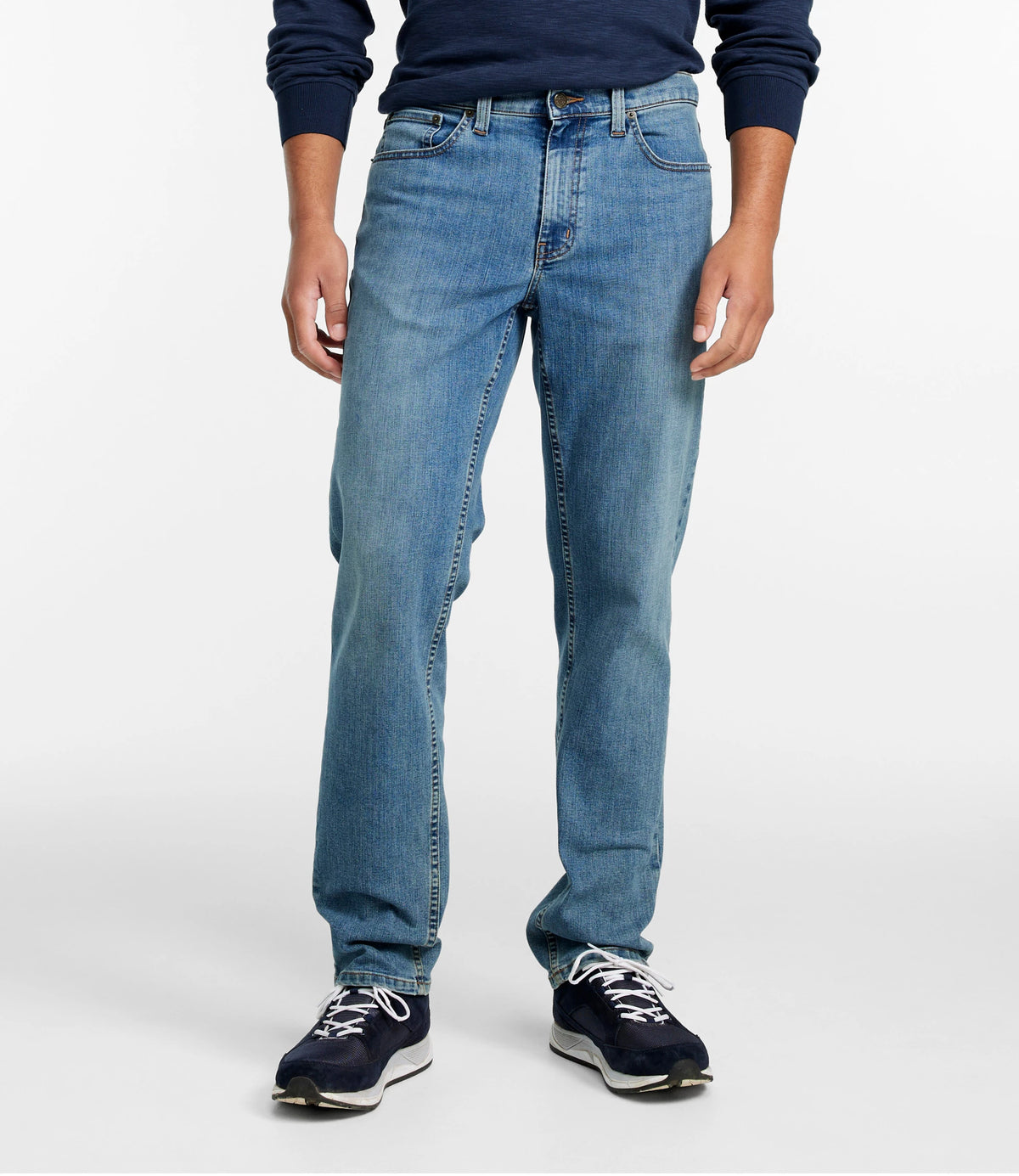 Men's Stretch Straight-Leg Jeans - Tan