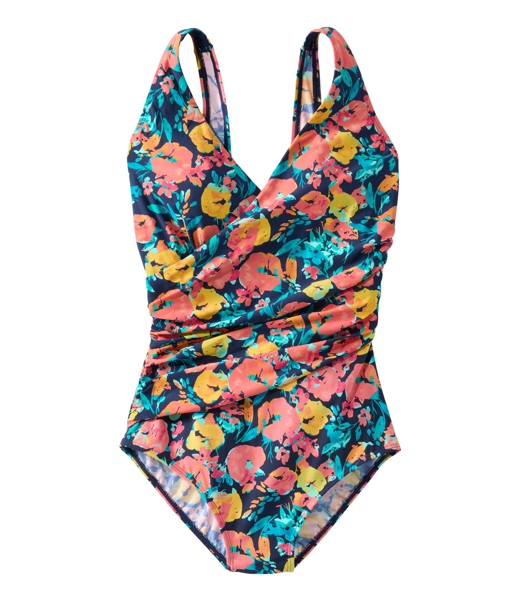 Women's Shaping One-Piece Swimsuit - Black Fern Leaf