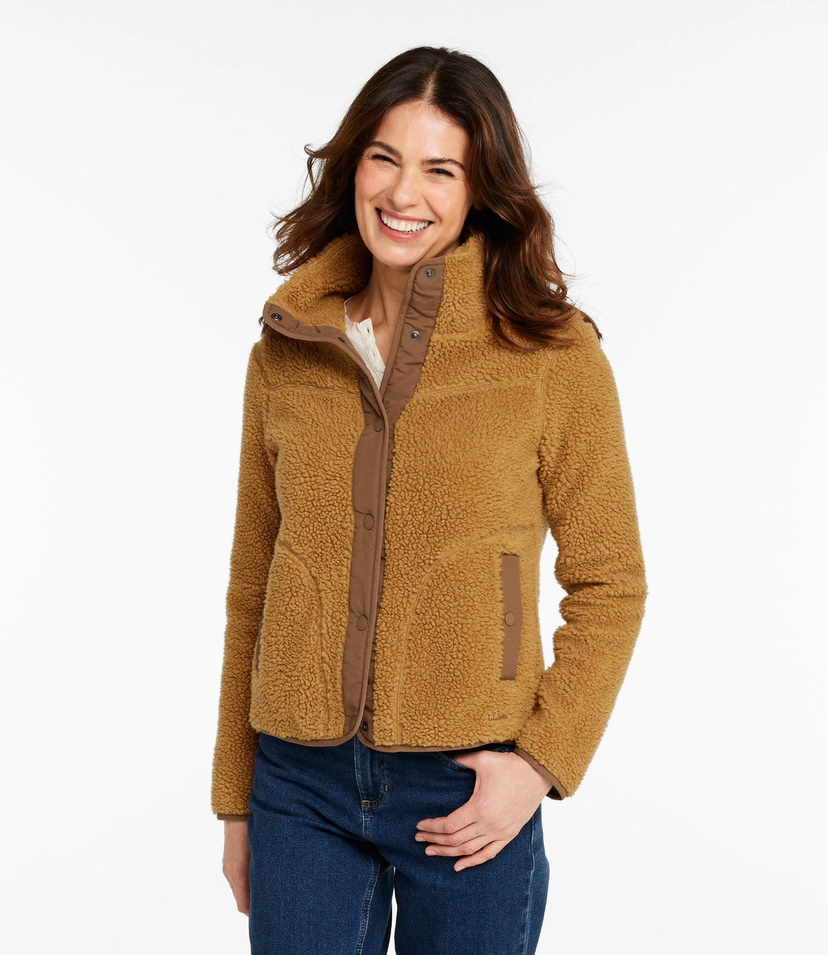Women's Sherpa Fleece Jacket - Teal