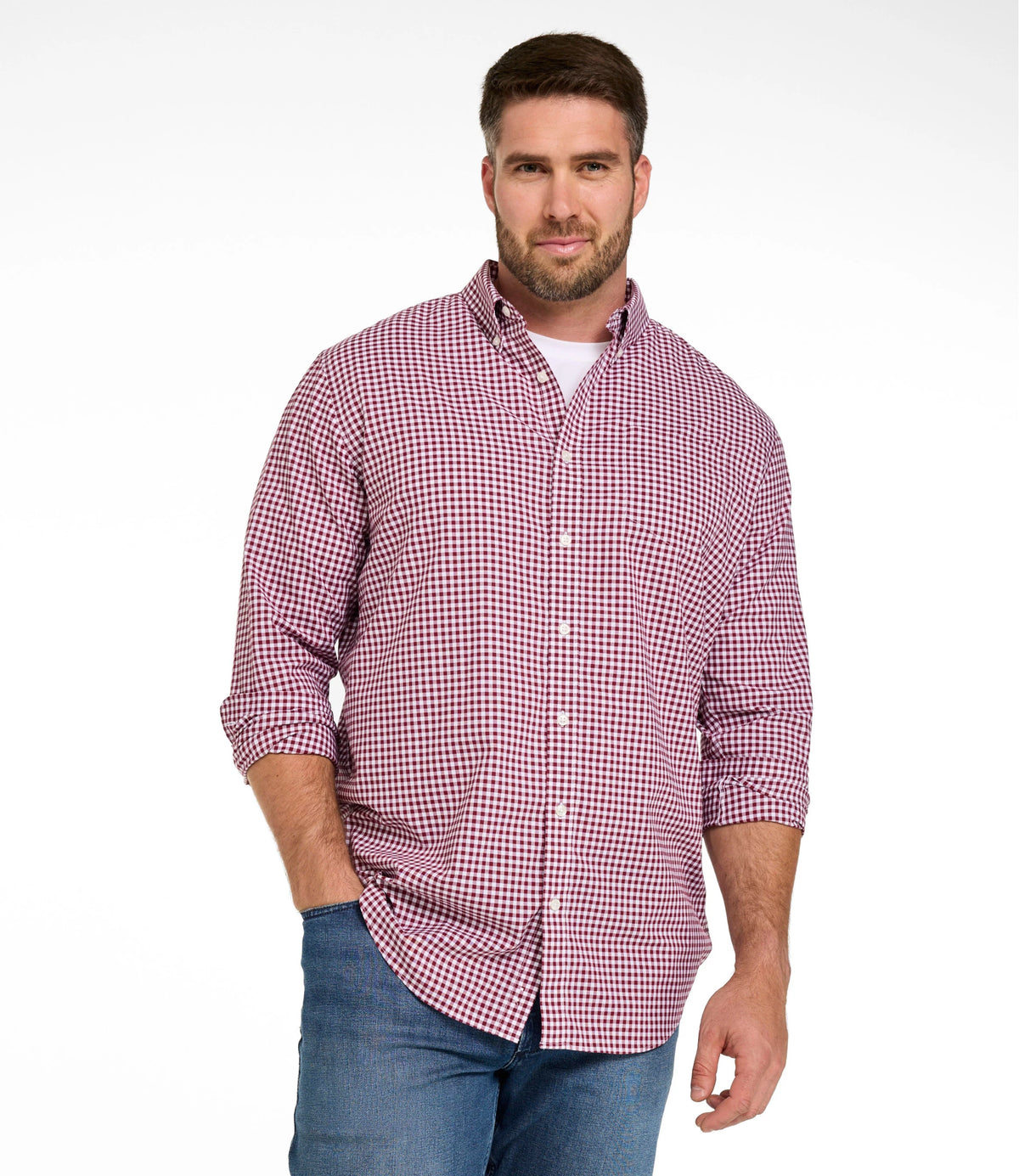 Men's Wrinkle-Resistant Check Shirt - Blue