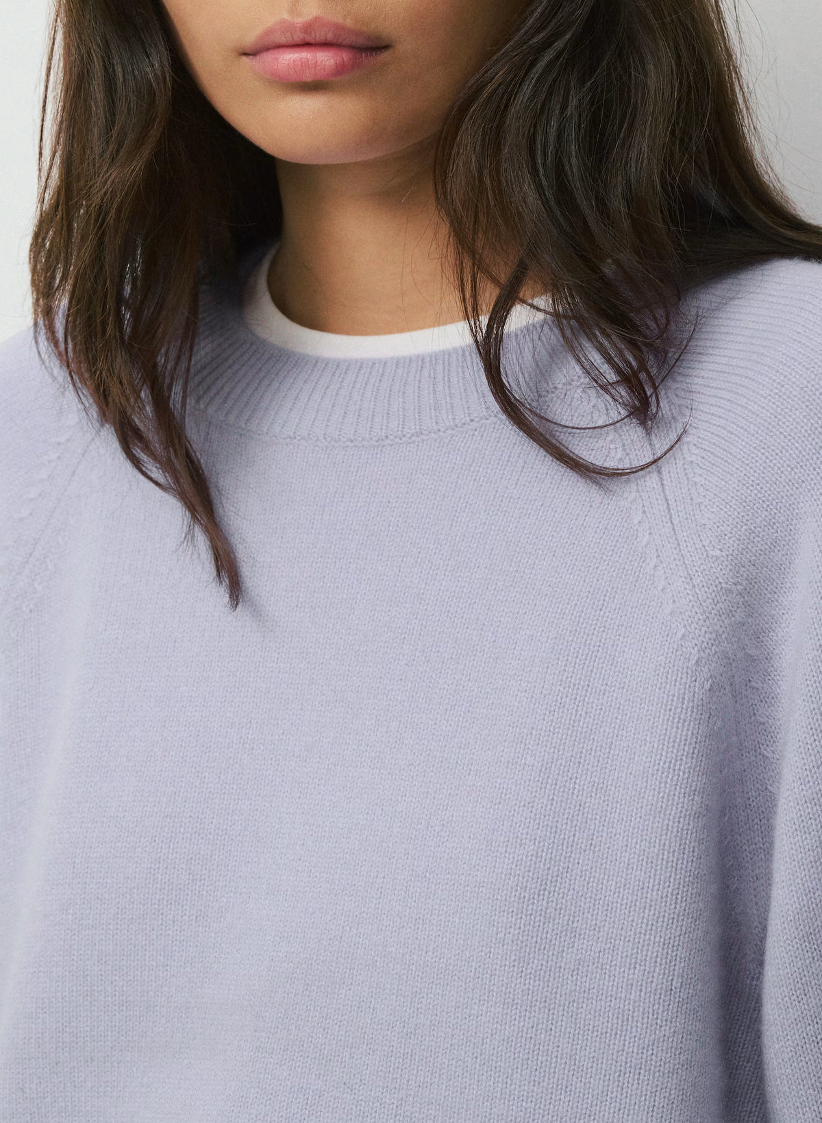Wool Cashmere Raglan Sweater - Olive