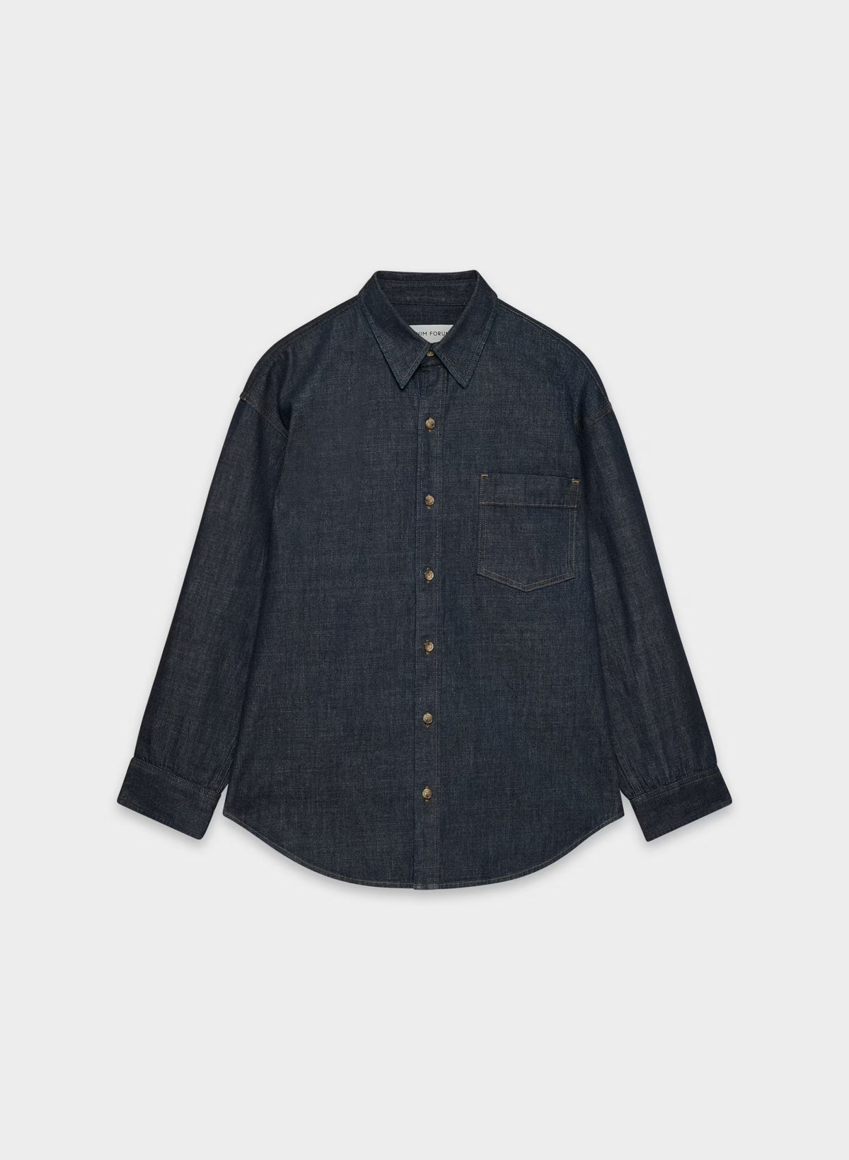 Oversized Hemp Blend Denim Shirt - Indigo