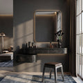 Floating Wall Mounted Vanity Table with Drawers for Bedroom in Black finish