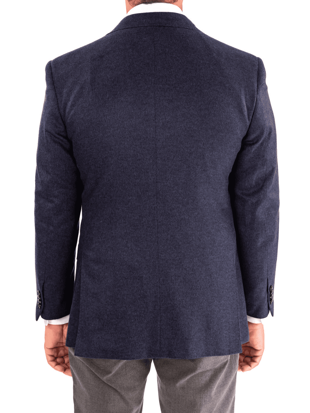 Men's Navy Maron Plaid Wool Regular Fit Blazer Sport Coat