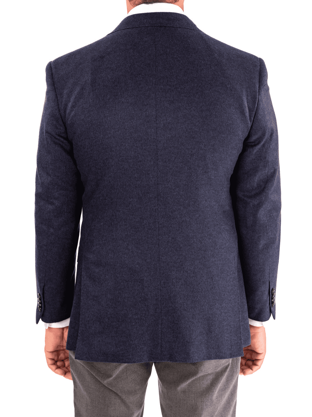 Men's Navy Maron Plaid Wool Regular Fit Blazer Sport Coat