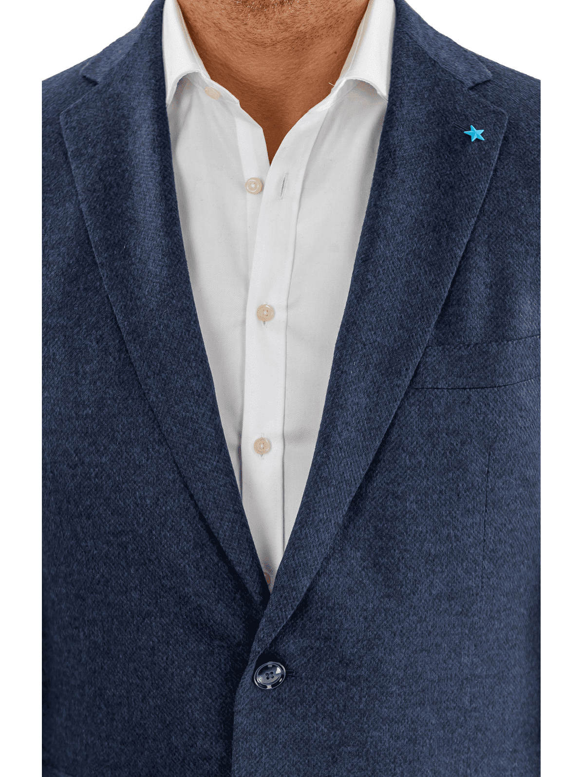Men's Navy Maron Plaid Wool Regular Fit Blazer Sport Coat