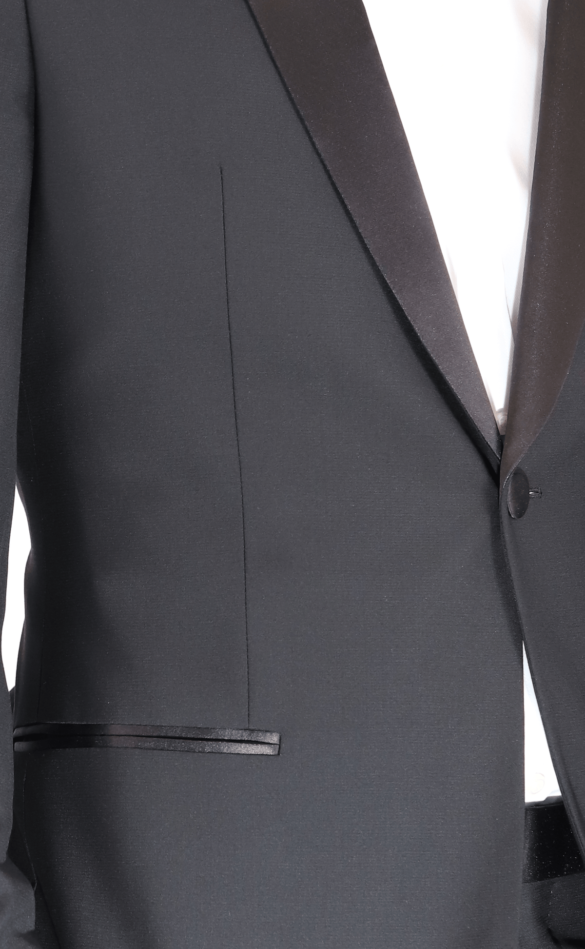 Men's Black Shawl Lapel Wool Regular Fit Tuxedo