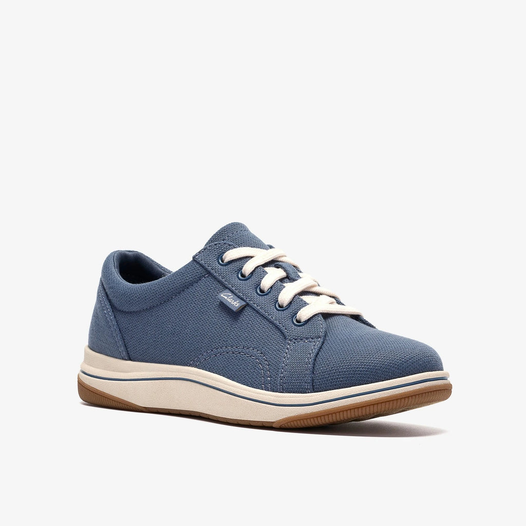 Textile Lace-Up Sneaker - Denim Blue