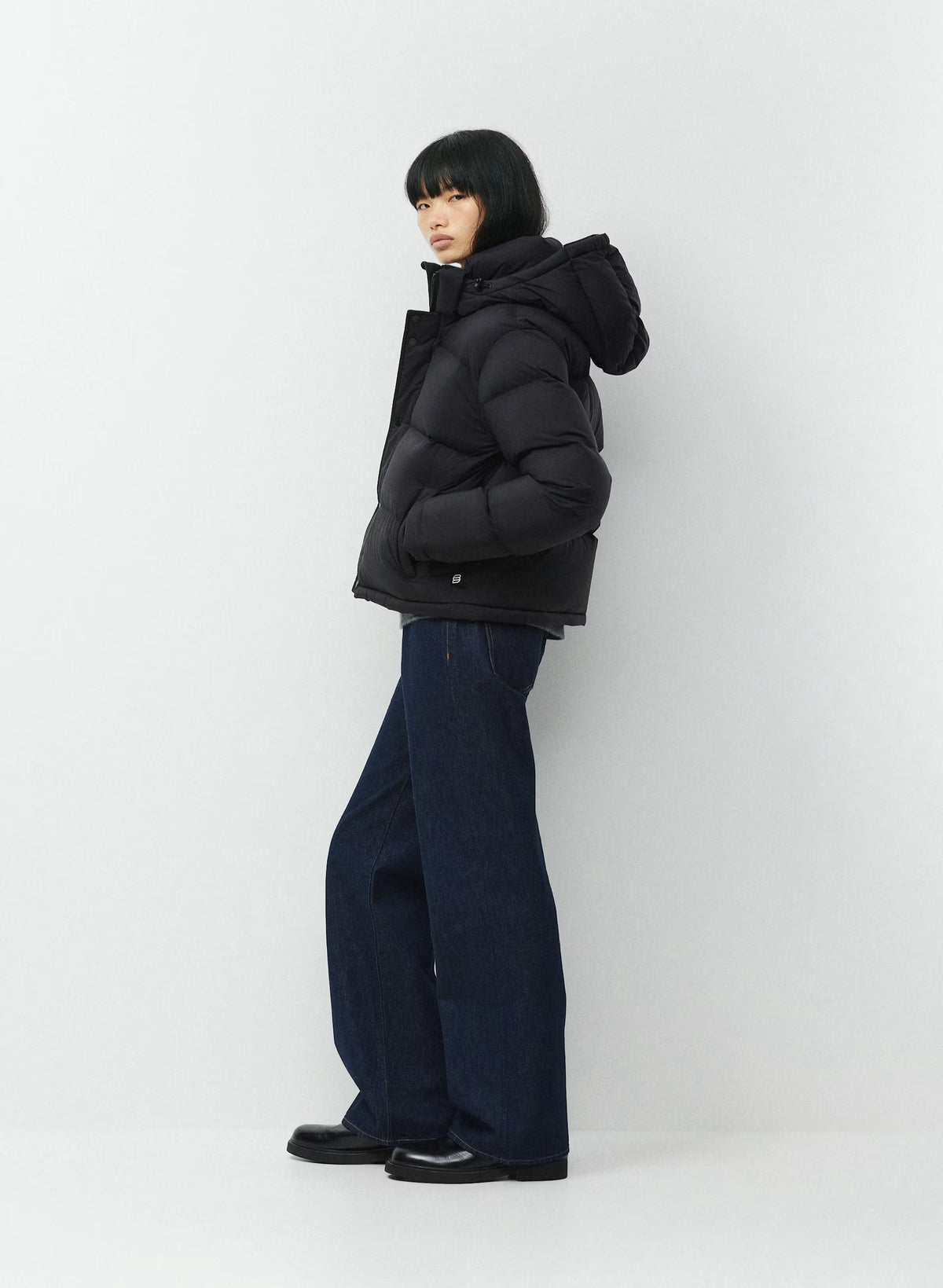 Short Down Puffer Jacket - Blue