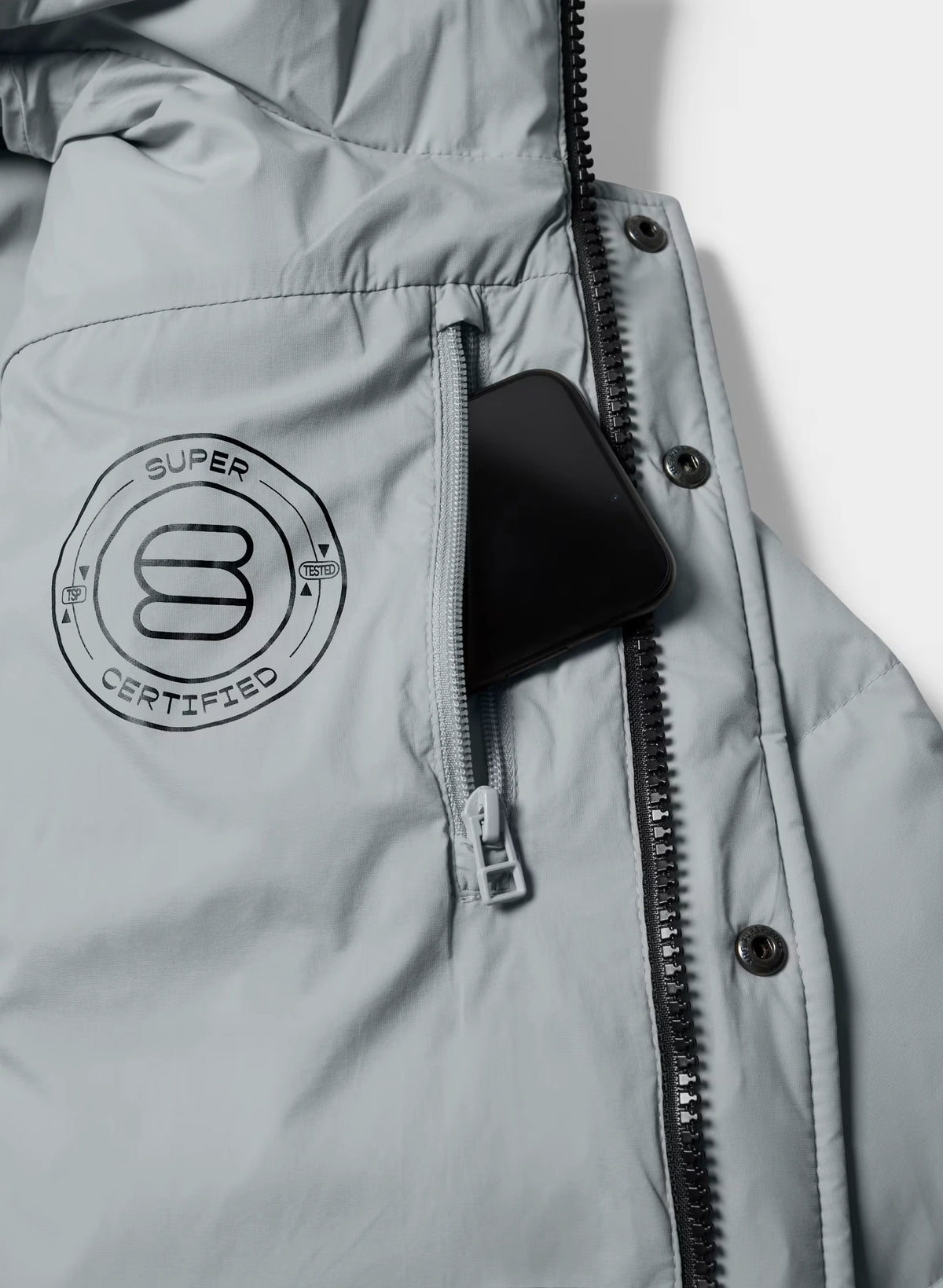 Long Down Puffer Jacket - Blue
