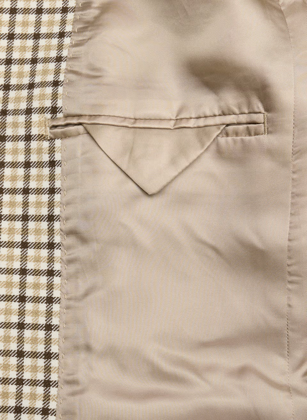 Single-Breasted Stretch Blazer - Check