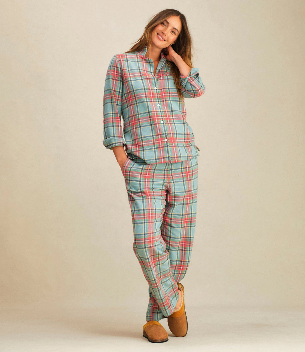 Women's Plaid Cotton Flannel Pajama Set
