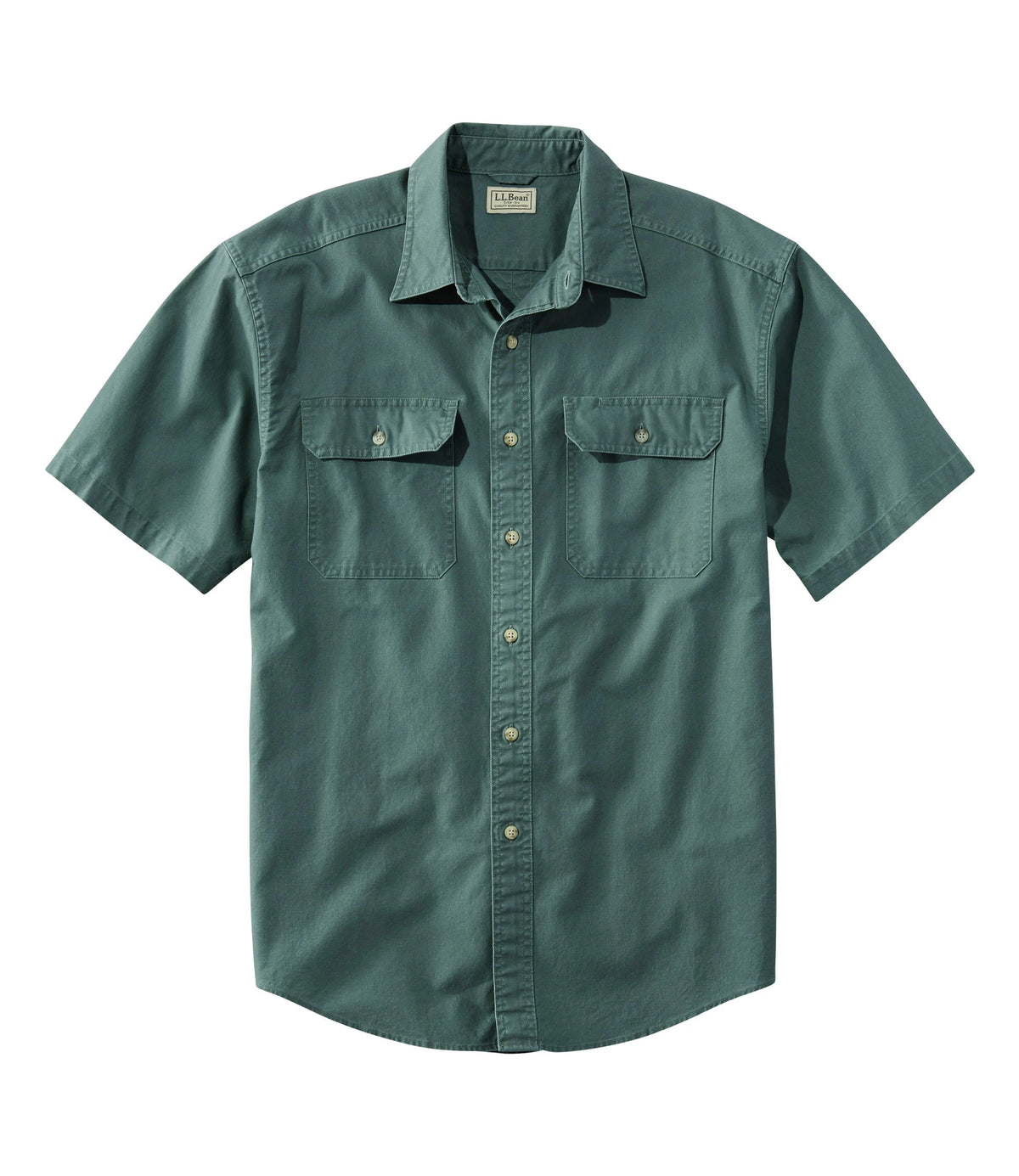 Men's Short Sleeve Canvas Shirt - Green