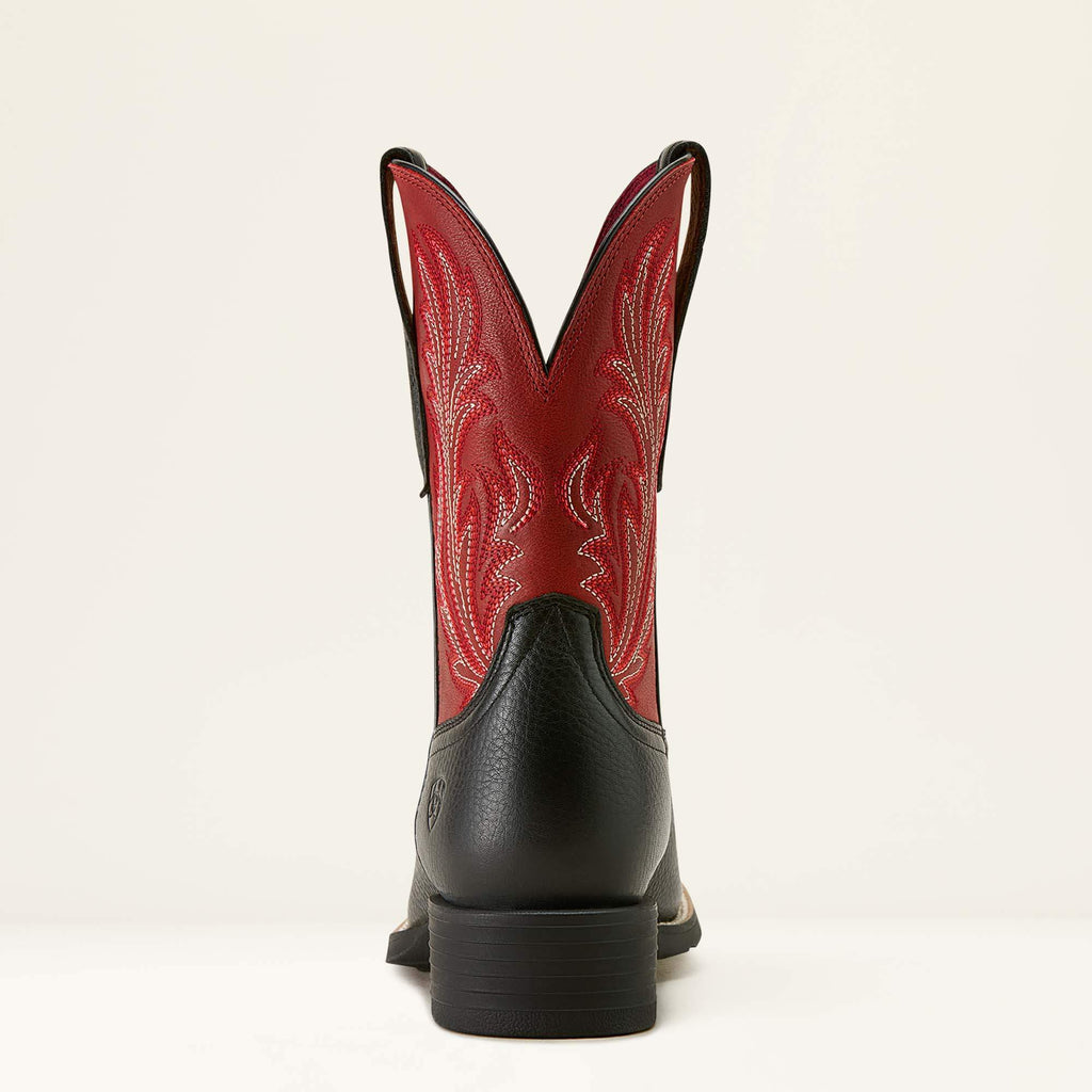 Women's Leather Wide Square Toe Western Boot