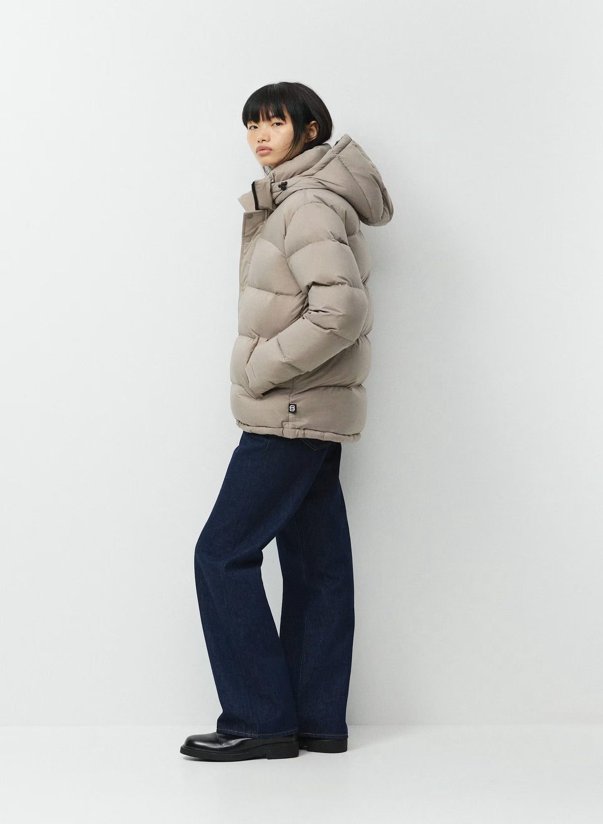 Long Down Puffer Jacket - Blue