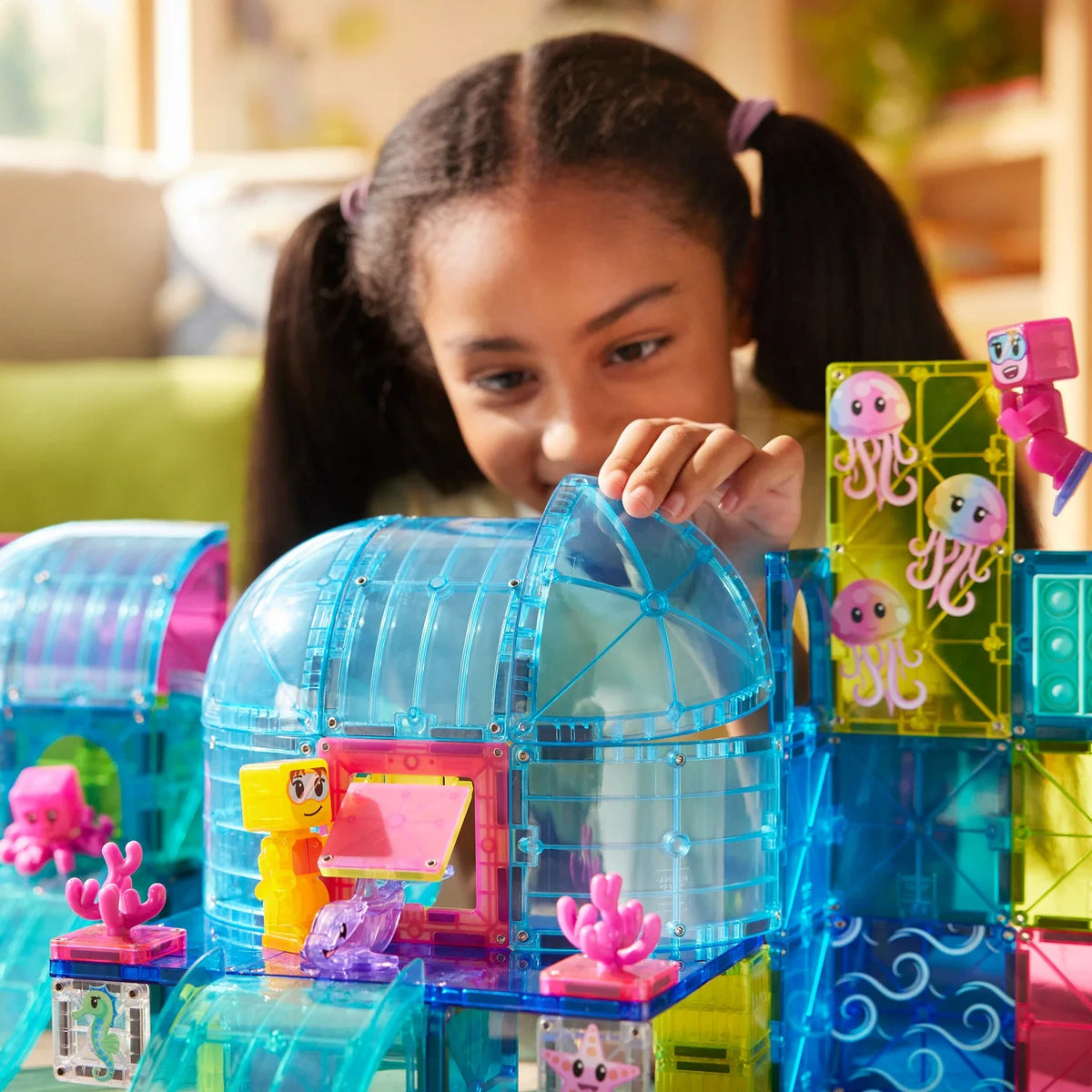 58-Piece Underwater Magnetic Building Set