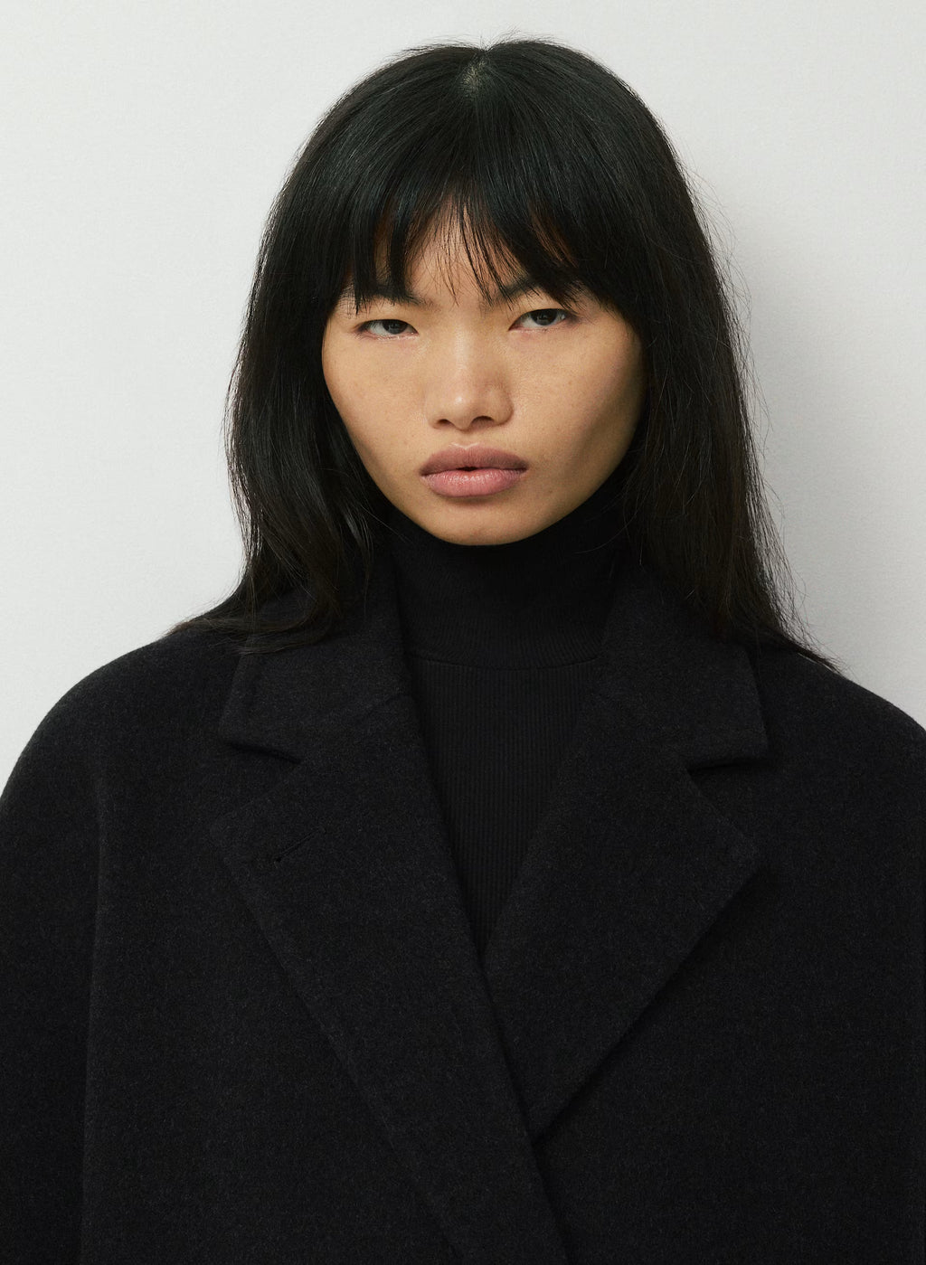 Double-Breasted Wool Cashmere Coat - Herringbone