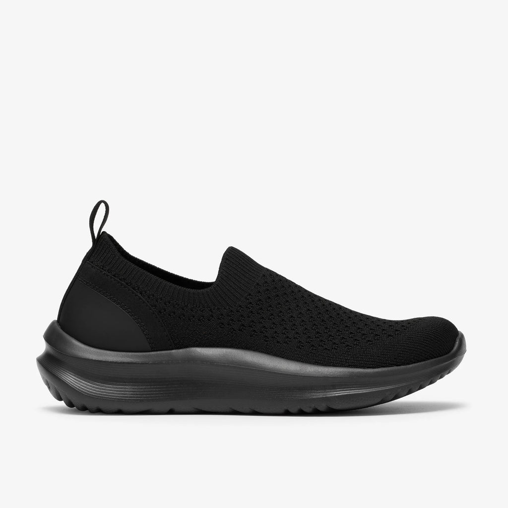 Women's Textile Walking Sneaker - Black