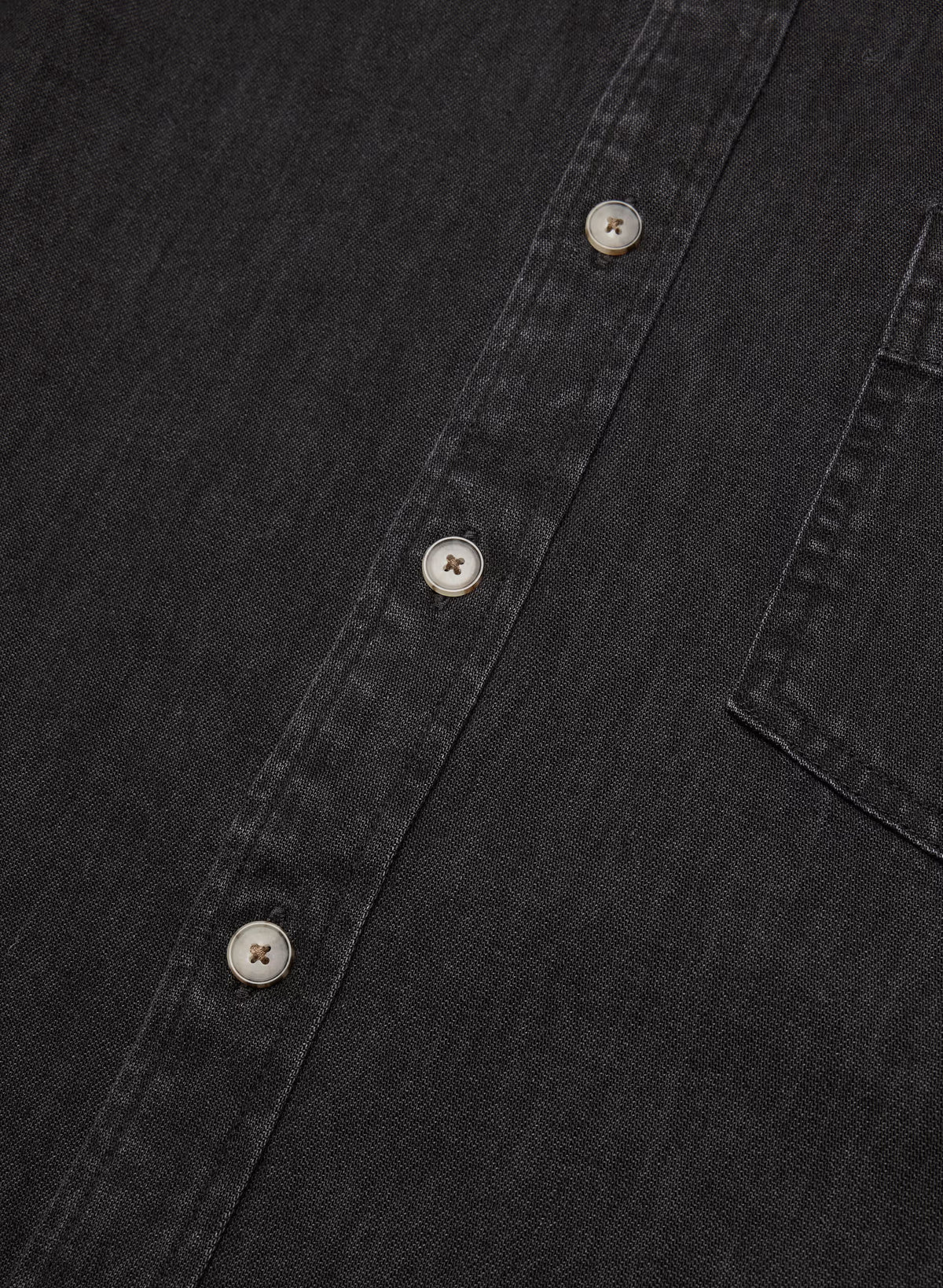 Oversized Hemp Blend Denim Shirt - Indigo
