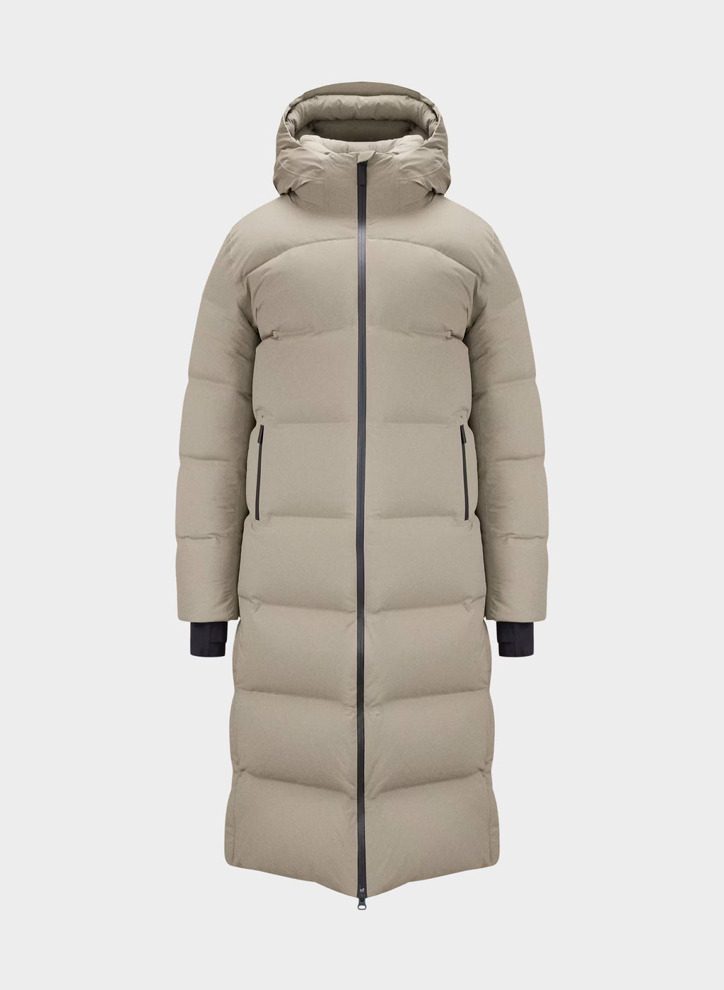 Waterproof Long Down Puffer Coat - Gray