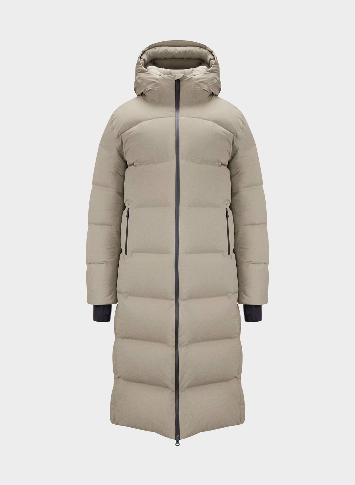 Waterproof Long Down Puffer Coat - Gray